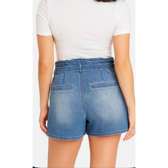SO Paperbag Hi Waist Mom Shorts, Medium Wash, J17, NWT✔️ - Picture 8 of 13